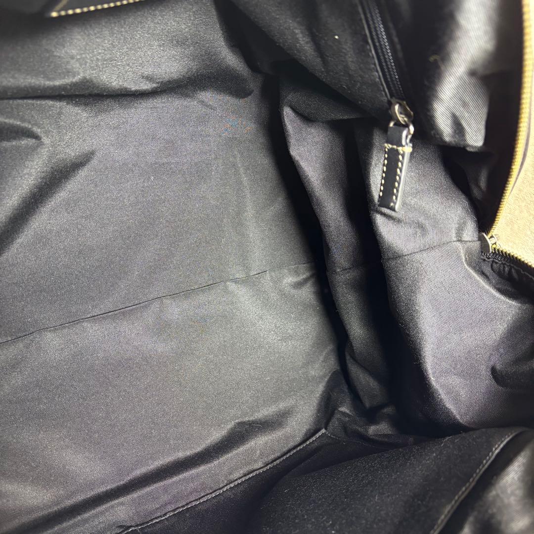 極美品　COACH コーチ　ボストンバッグ　本革レザー×ナイロン　ブラック　黒