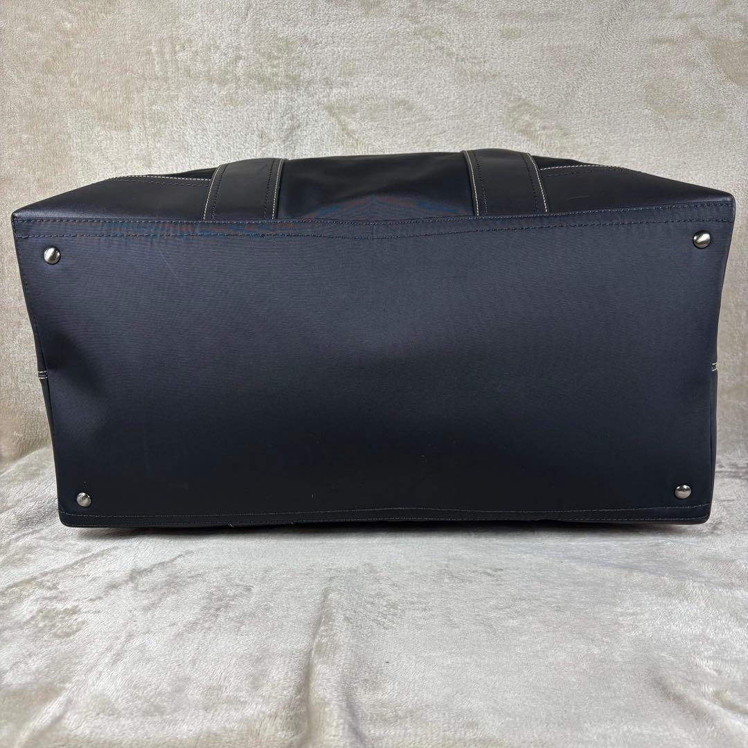 極美品　COACH コーチ　ボストンバッグ　本革レザー×ナイロン　ブラック　黒