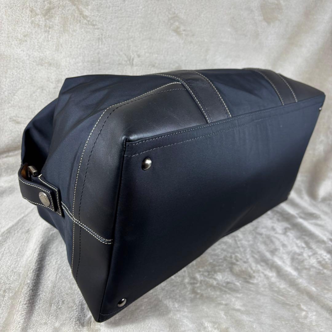 極美品　COACH コーチ　ボストンバッグ　本革レザー×ナイロン　ブラック　黒