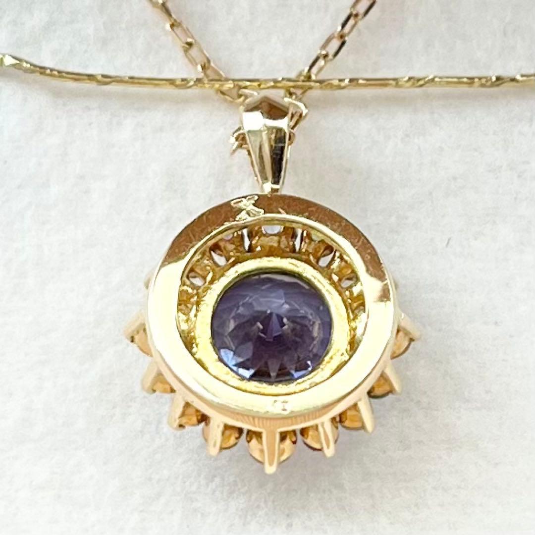 ビズー K18 フロレゾン タンザナイト ペンダントトップ ネックレス リサ