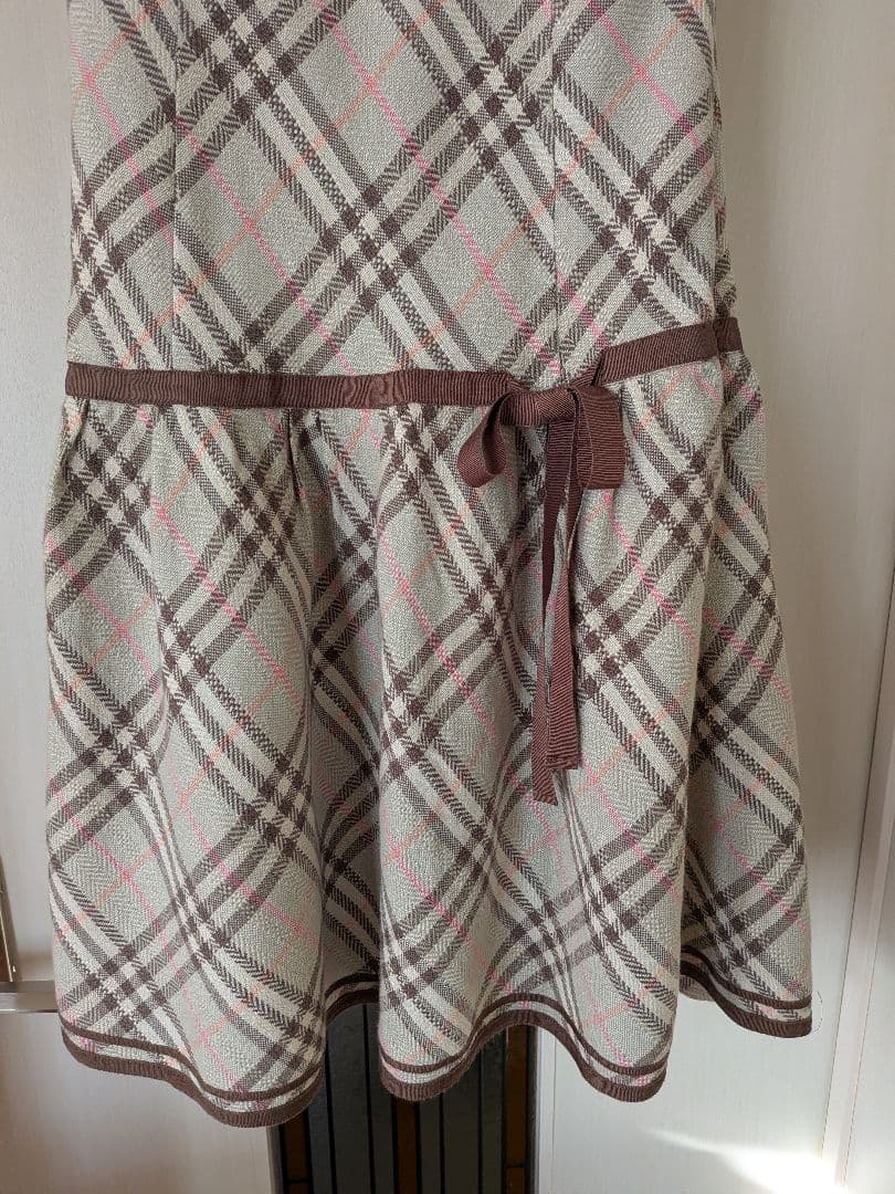 BURBERRY BLUE LABELチェック柄 ノースリーブワンピース 38