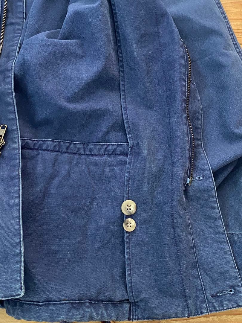 OLD GAP 刺繍タグ　厚手コットンジャケット　フェードネイビー