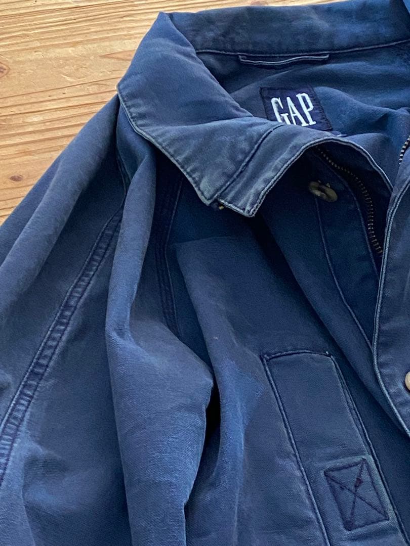 OLD GAP 刺繍タグ　厚手コットンジャケット　フェードネイビー