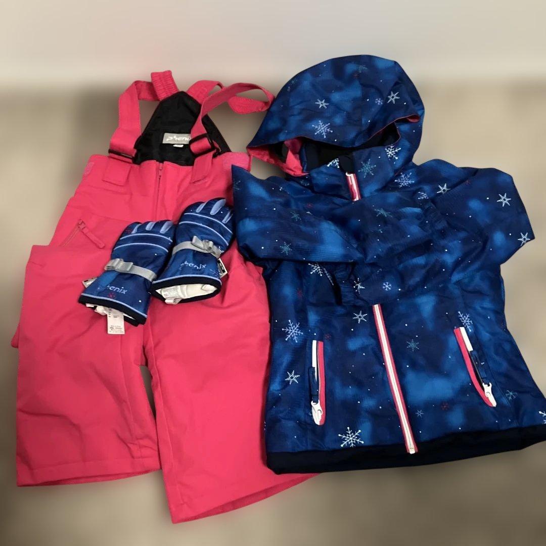 phenix スキーウェア 子ども用 130サイズ　グローブ　手袋　セット