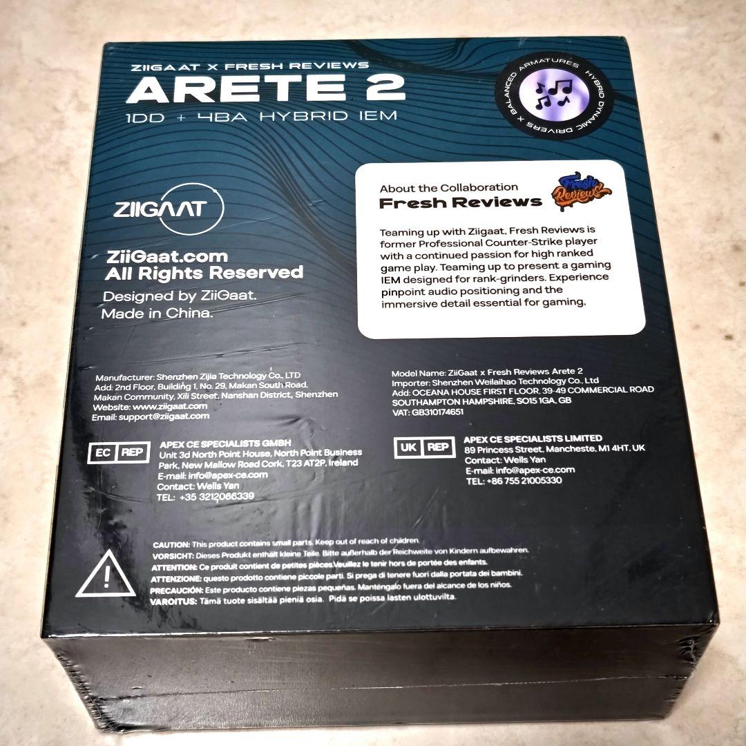 【新品未開封】ZiiGaat Fresh Reviews Arete II 青