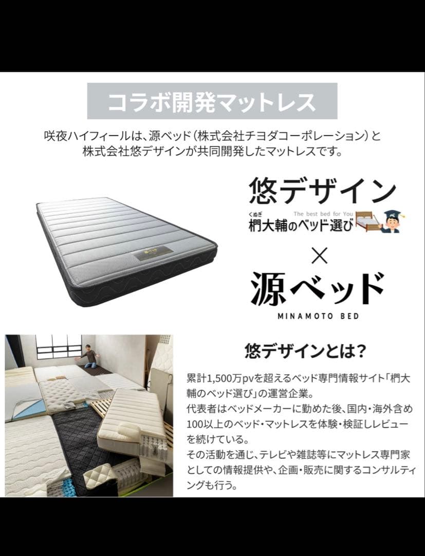 咲夜ハイフィール 日本製 高反発ウレタン マットレス 高反発 シングル