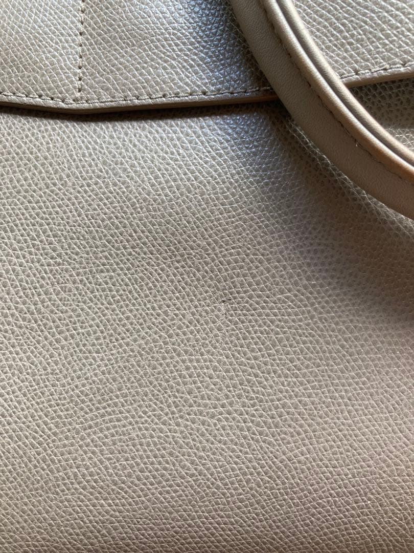 FURLA ライトグレー　レザーブリーフケース MAN MARTE