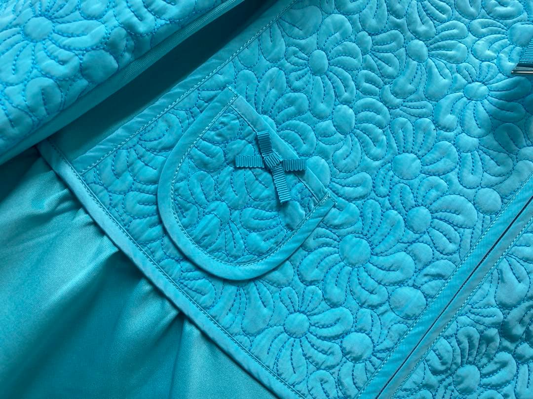 スーパービューティー♡キルティング×ダンボールニット素材裾フリルデザインパーカー