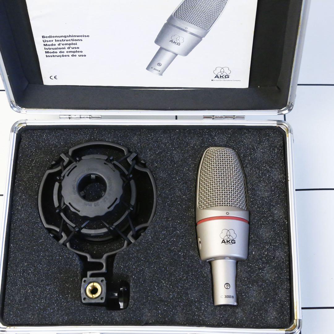 【美品】AKG C3000B ラージダイアフラム コンデンサマイク 動作確認済み