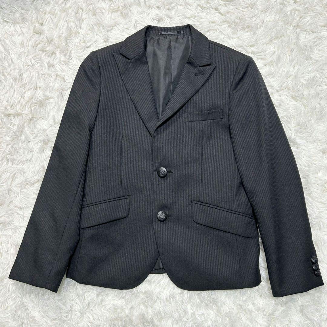 【極美品】ワンダーファクトリー フォーマル スーツ キッズ 男の子 140 黒