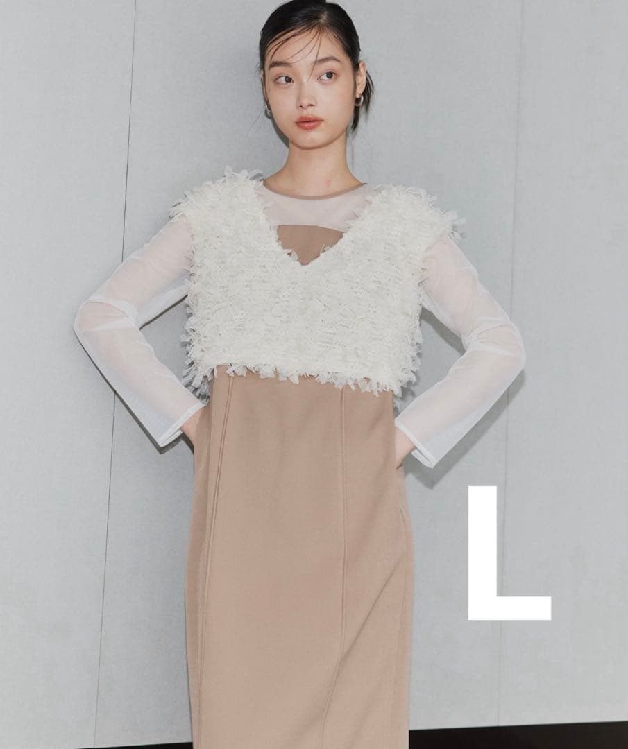 アンドレスド ANDRESD オケージョンドレス　ベージュ　L niana