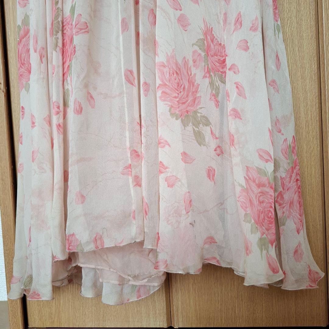 VALENTINO ヴァレンティノ シルクシフォンドレス ローズプリント