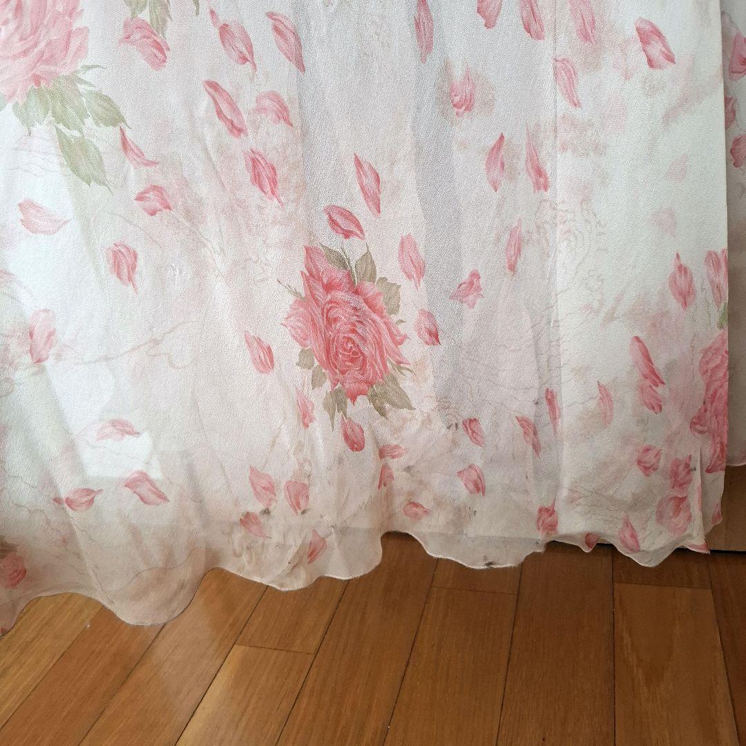 VALENTINO ヴァレンティノ シルクシフォンドレス ローズプリント