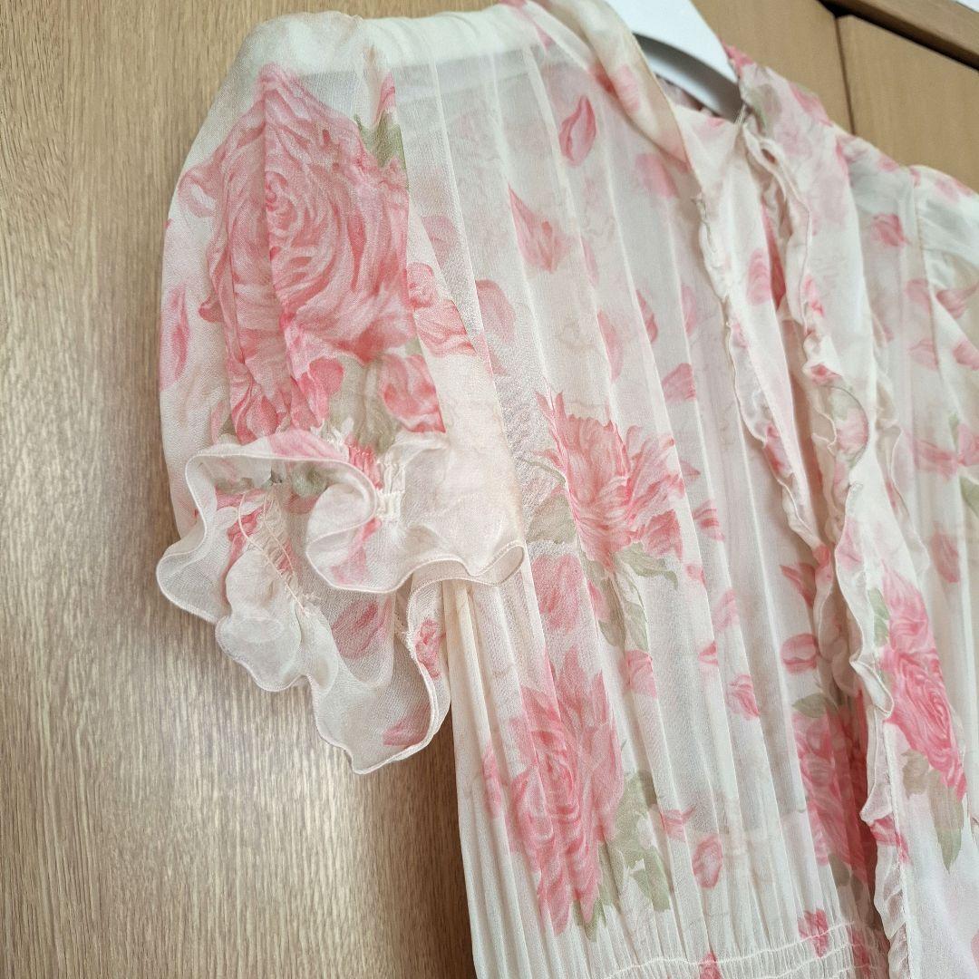 VALENTINO ヴァレンティノ シルクシフォンドレス ローズプリント