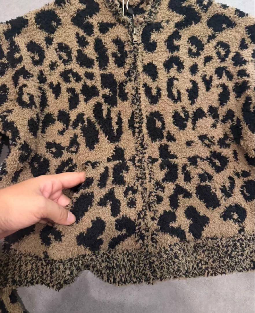 Skims ヒョウ柄フード付きジャケット
