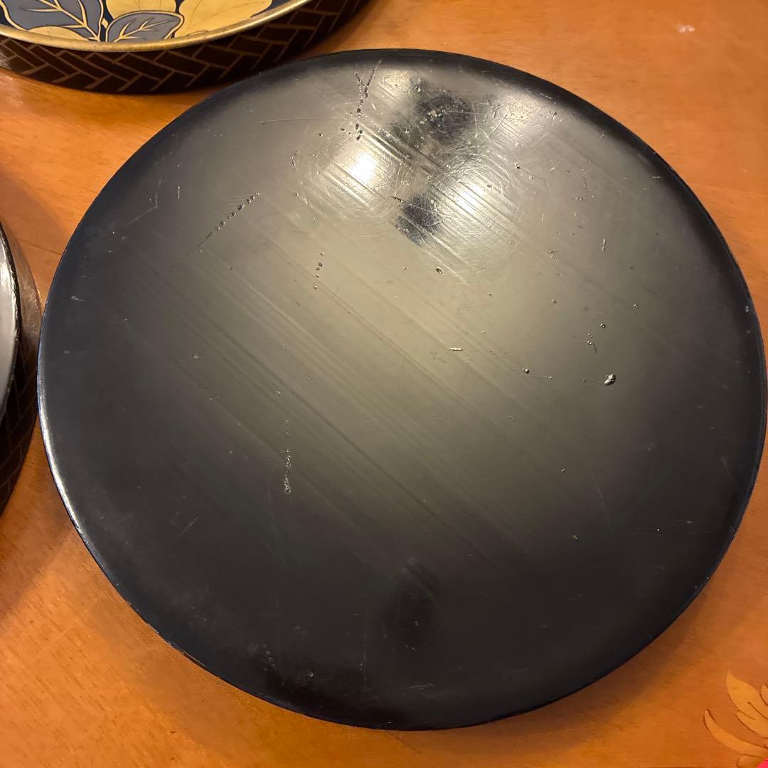 y*k様 最終価格　漆器　丸盆　3枚　江戸期