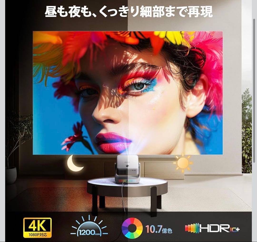 YOWHICK プロジェクター 1500ANSI 自動台形補正 4K対応