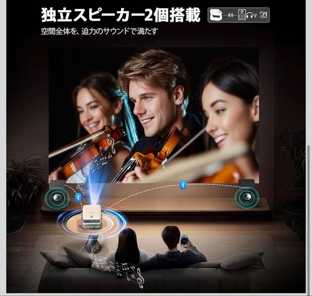 YOWHICK プロジェクター 1500ANSI 自動台形補正 4K対応