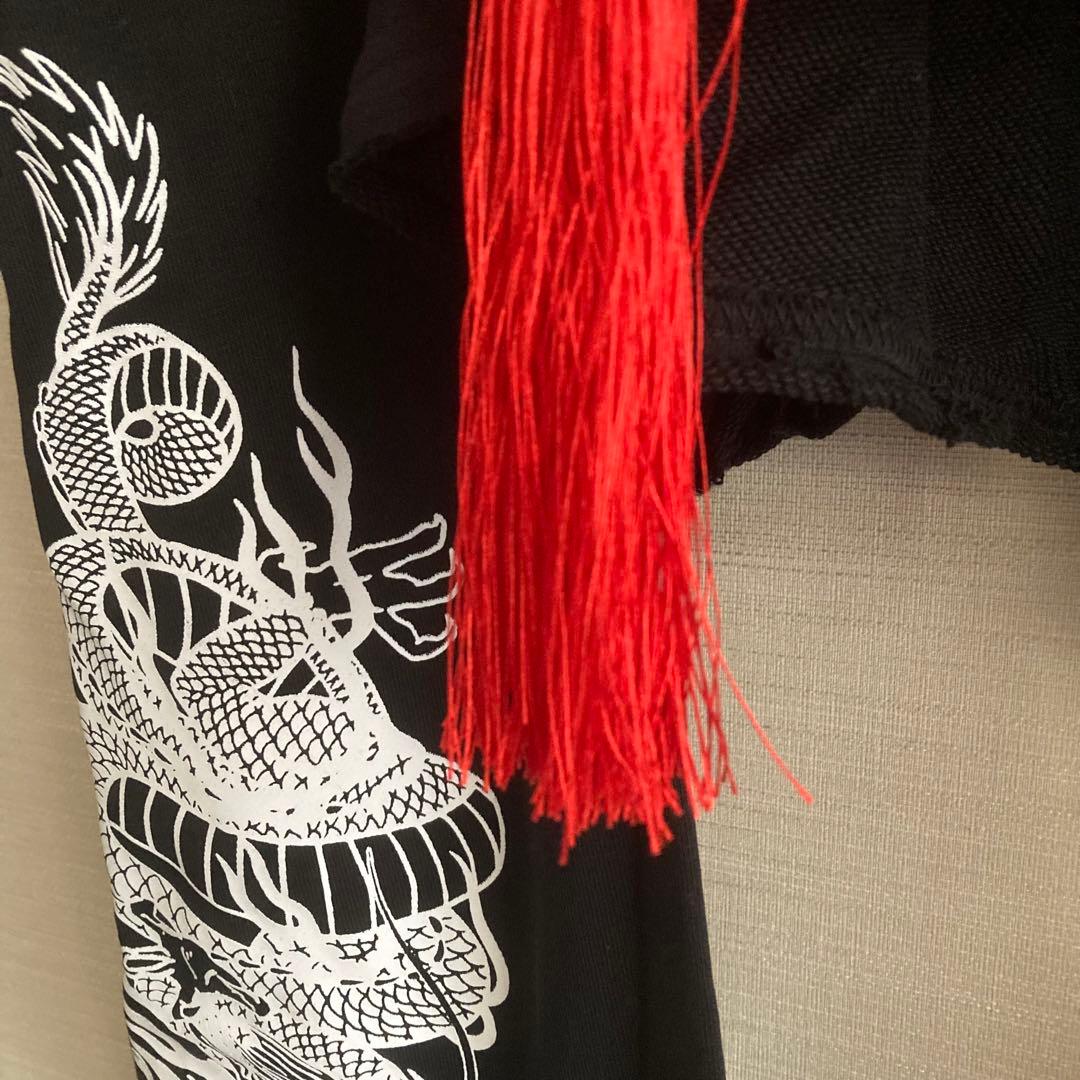 REFLEM レフレム クロップドチャイナパーカー ブラックレッド