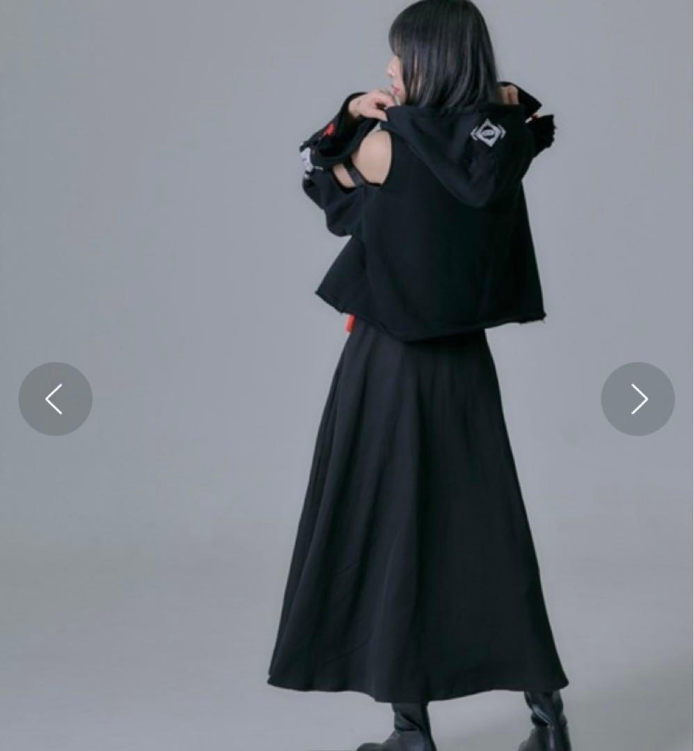 REFLEM レフレム クロップドチャイナパーカー ブラックレッド