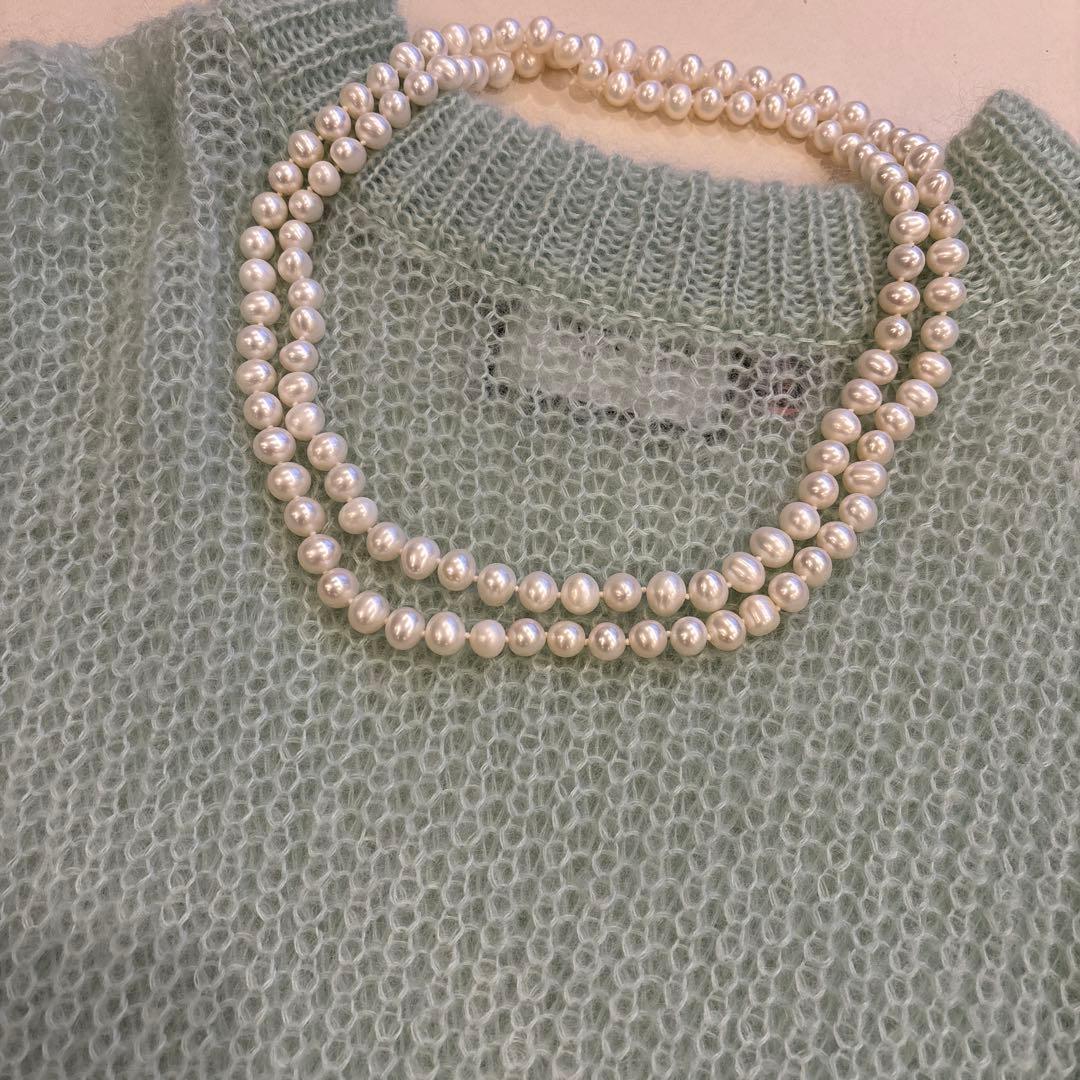 Bijou de M パールロングネックレス