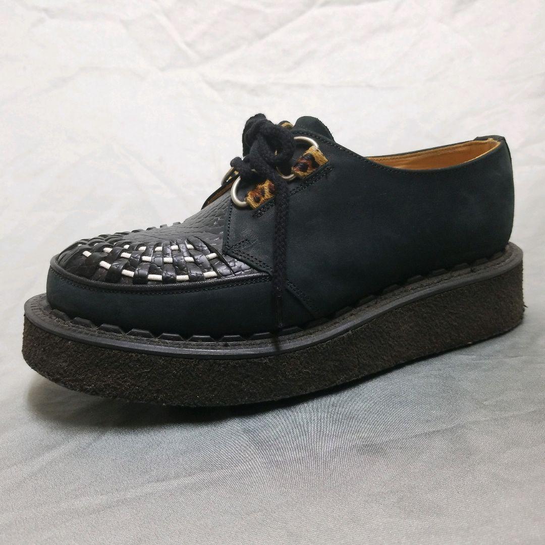 ジョージコックス ギブソン ラバーソール RNA別注 黒 白 レオパード 23