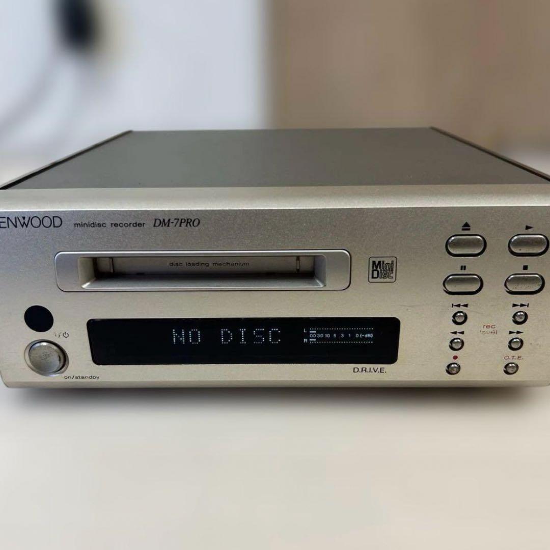 【美品】KENWOOD MDデッキ DM-7PRO ケンウッド 付属ケーブル付