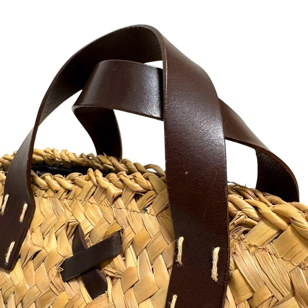 【極美品✨】ドルチェ&ガッバーナ カゴバッグ レザー ハンドル ナチュラル