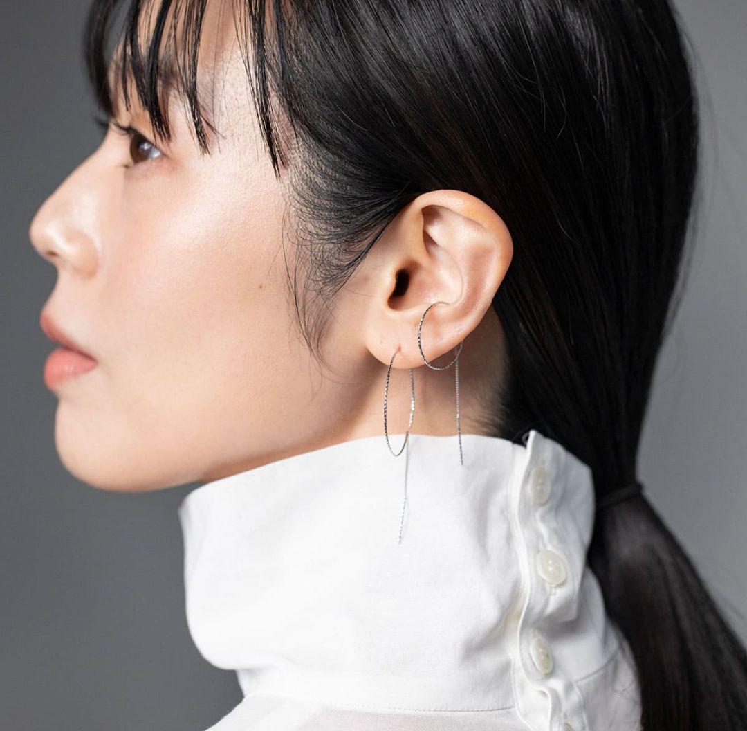 himie weeksdays 輪なげピアス（PT ／シングル） 新品