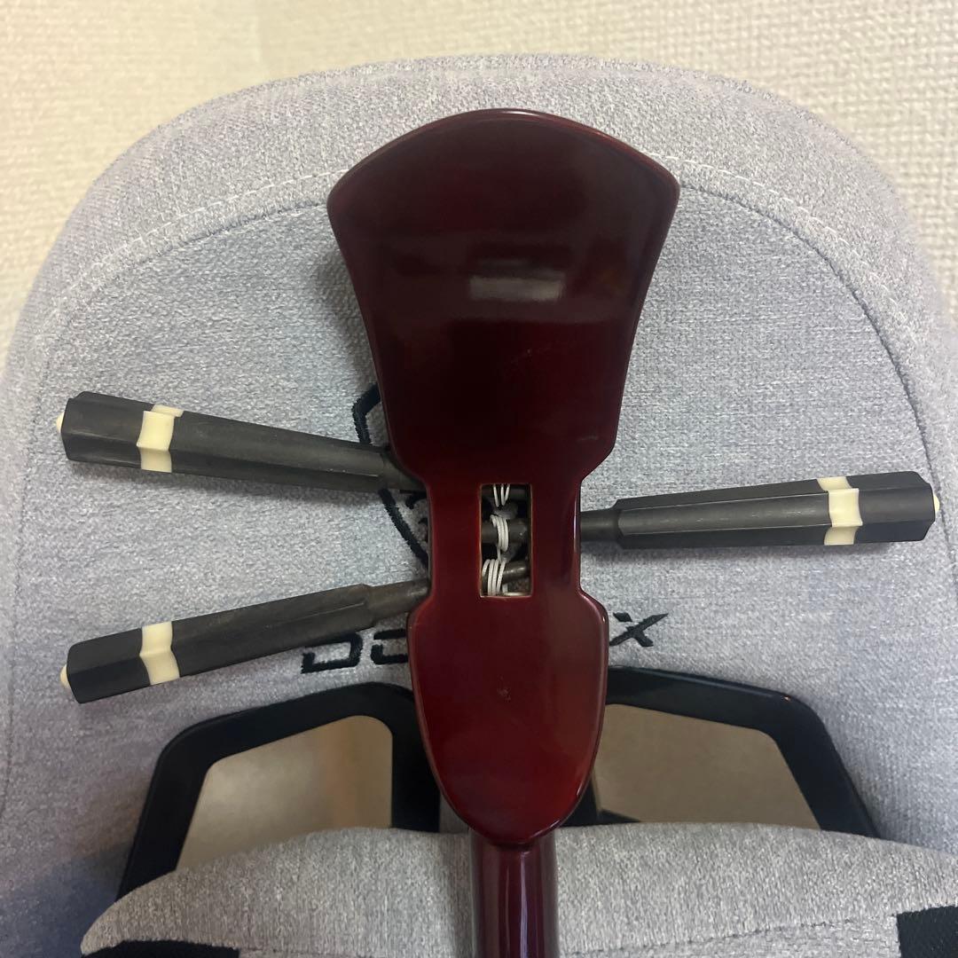 【美品】三味線本体 赤茶色 蛇皮付属品あり　ケース付き！