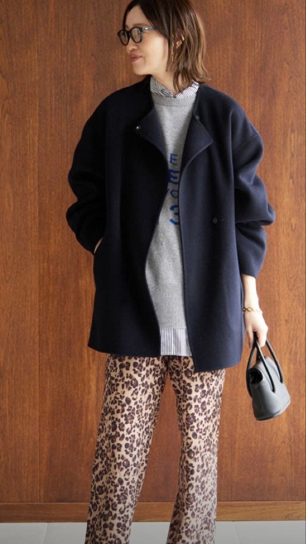 SLOBE IENA ネイビー　ウールコート　ハミルトン