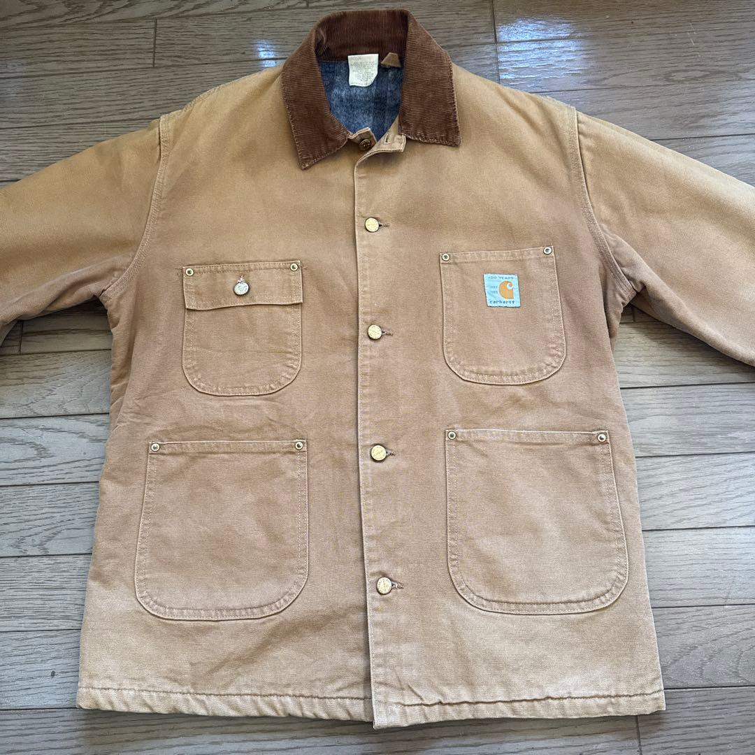 希少 星タグ Carhartt ミシガン チョアコート USA製 100周年