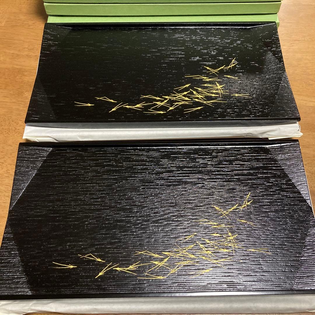 【美品】京都　平安象彦　松葉ゲストプレート 5枚　5客　セット