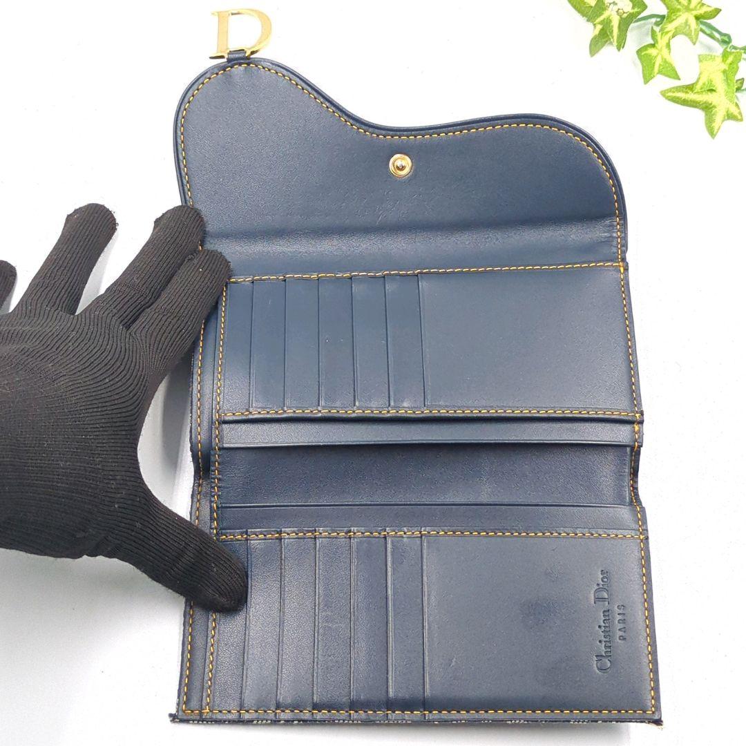 Dior クリスチャン ディオール トロッター サドル 長財布