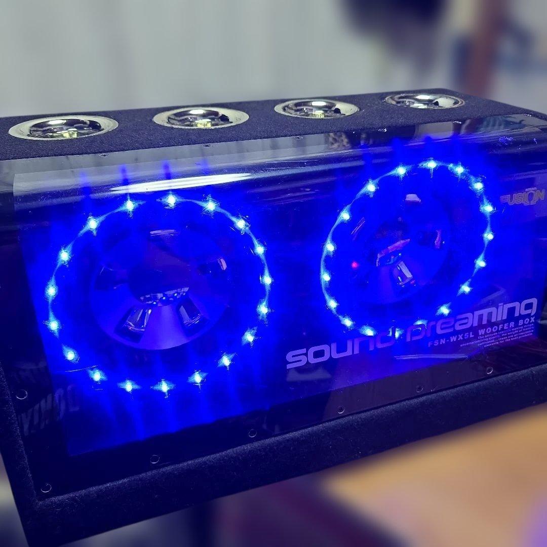 FUSION ウーファーBOX リングネオン 配線一式 フルセット