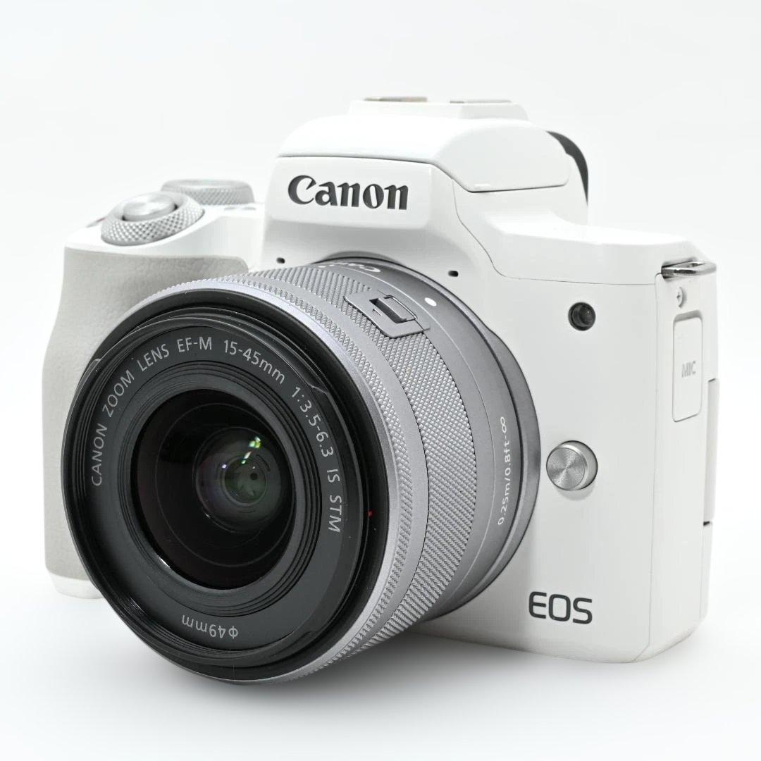 【美品】 Canon EOS Kiss M2 標準ズームレンズキット ホワイト