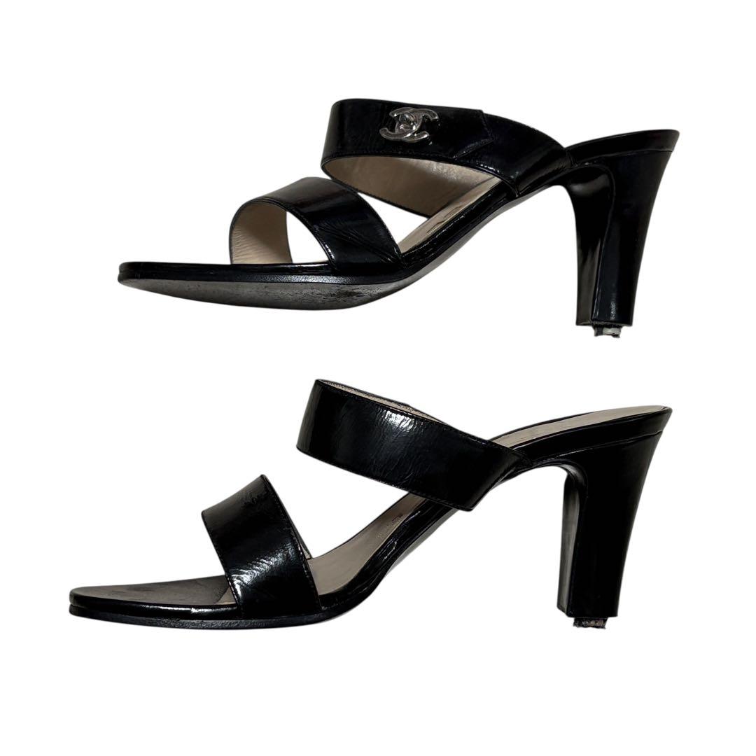 CHANEL シャネル ココマーク ターンロックデザイン サンダル 34