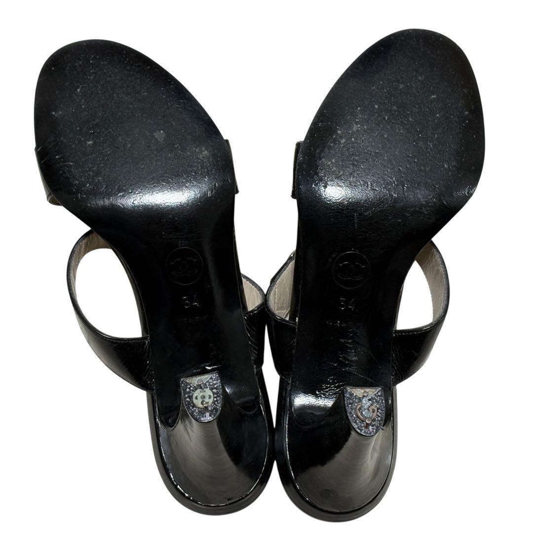 CHANEL シャネル ココマーク ターンロックデザイン サンダル 34