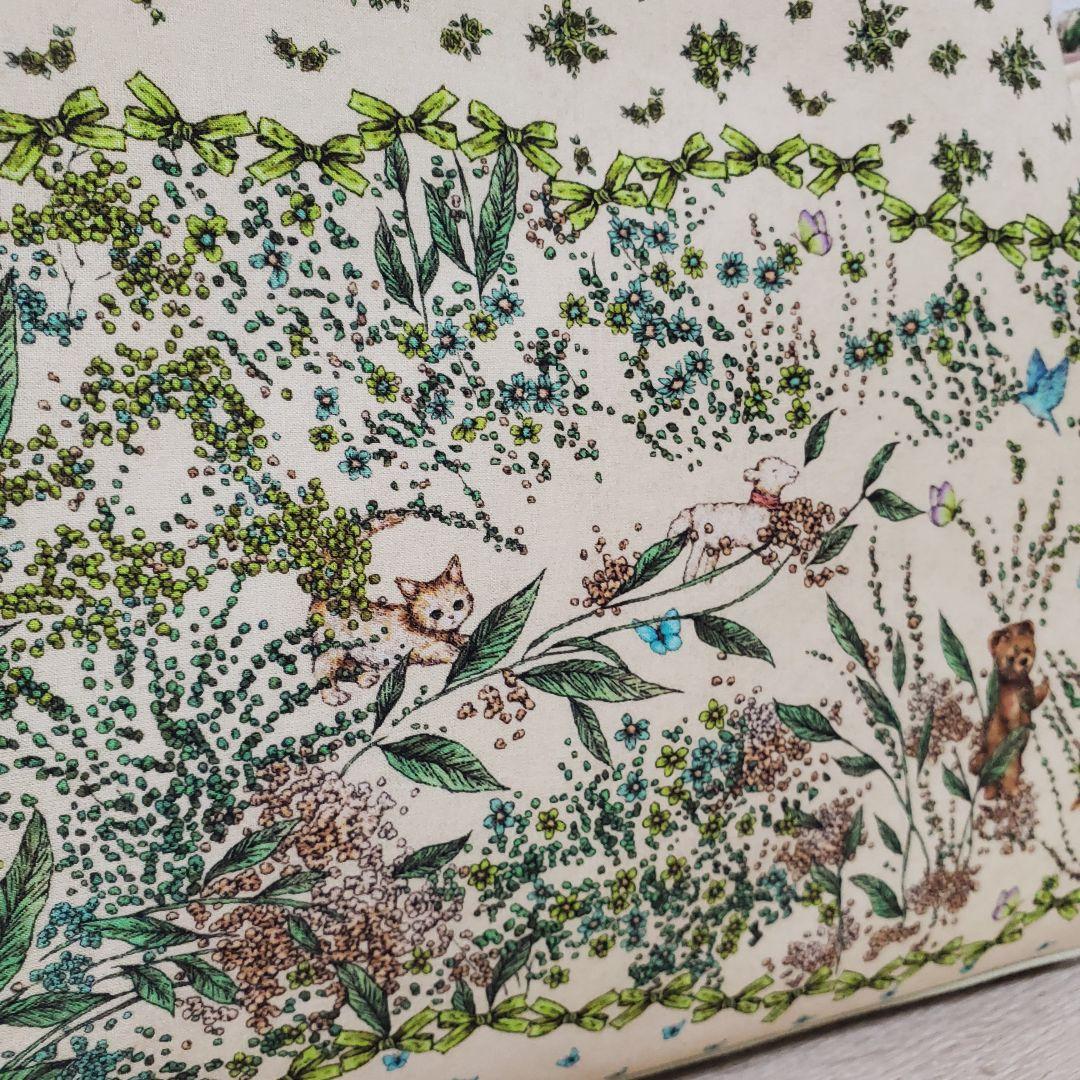 ハンドメイド 3roomsバッグM リボンボーダー yukiemon