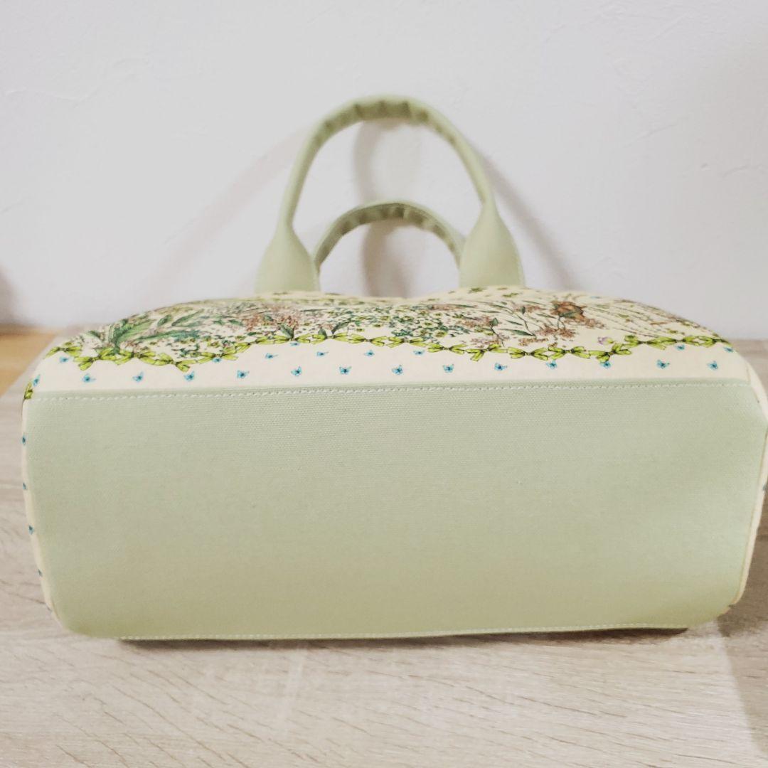 ハンドメイド 3roomsバッグM リボンボーダー yukiemon