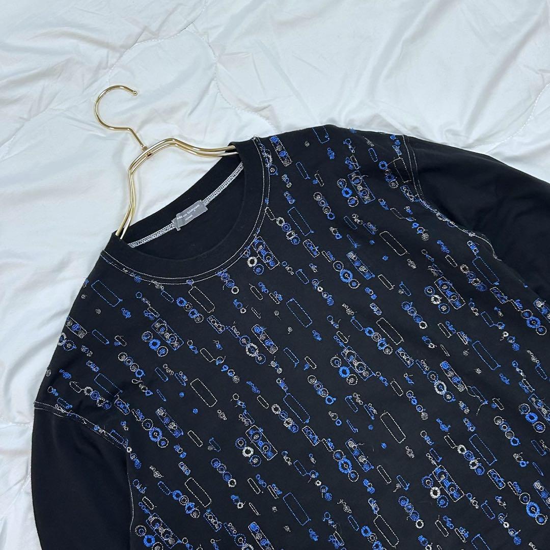 COMME des GARCONS HOMME 田中オム 刺繍 デザイン ロンT