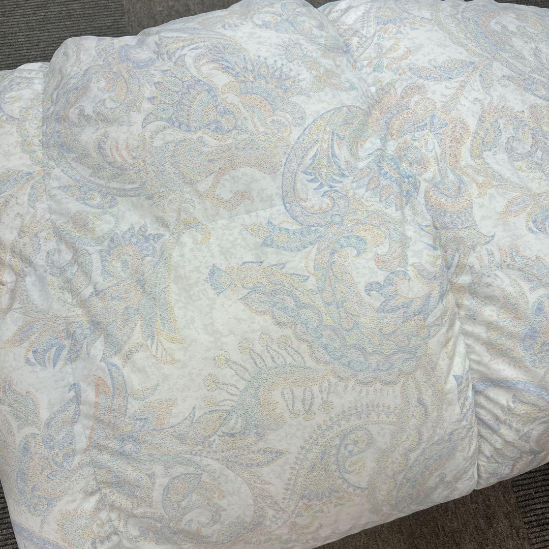 ラスト１点（国産高級羽毛布団）シングルサイズ　ペイズリー調