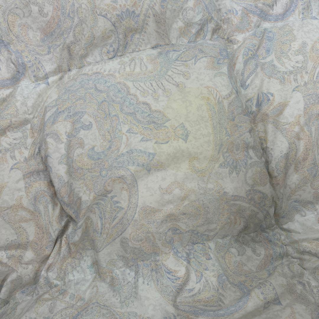 ラスト１点（国産高級羽毛布団）シングルサイズ　ペイズリー調