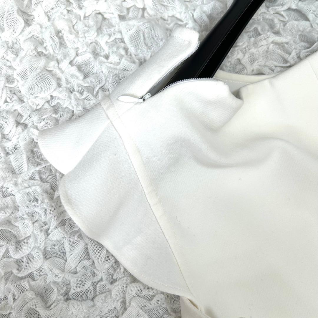 極美品✨2020年購入 ヨーコチャン バックパール フリル袖 ワンピース ドレス