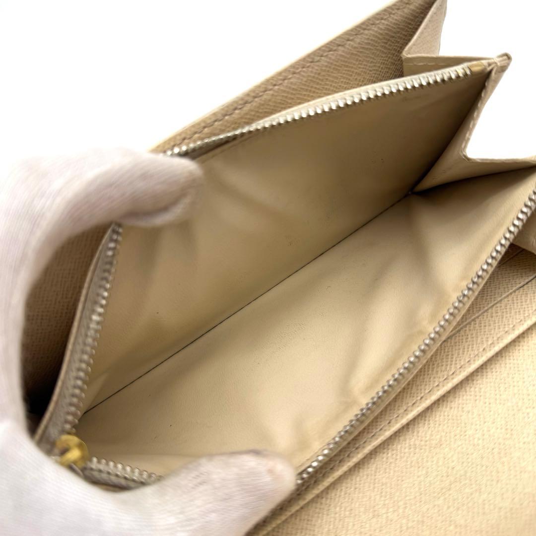 【極美品】ルイヴィトン　ダミエ・アズール　サラ　長財布　カード10枚　財布　白