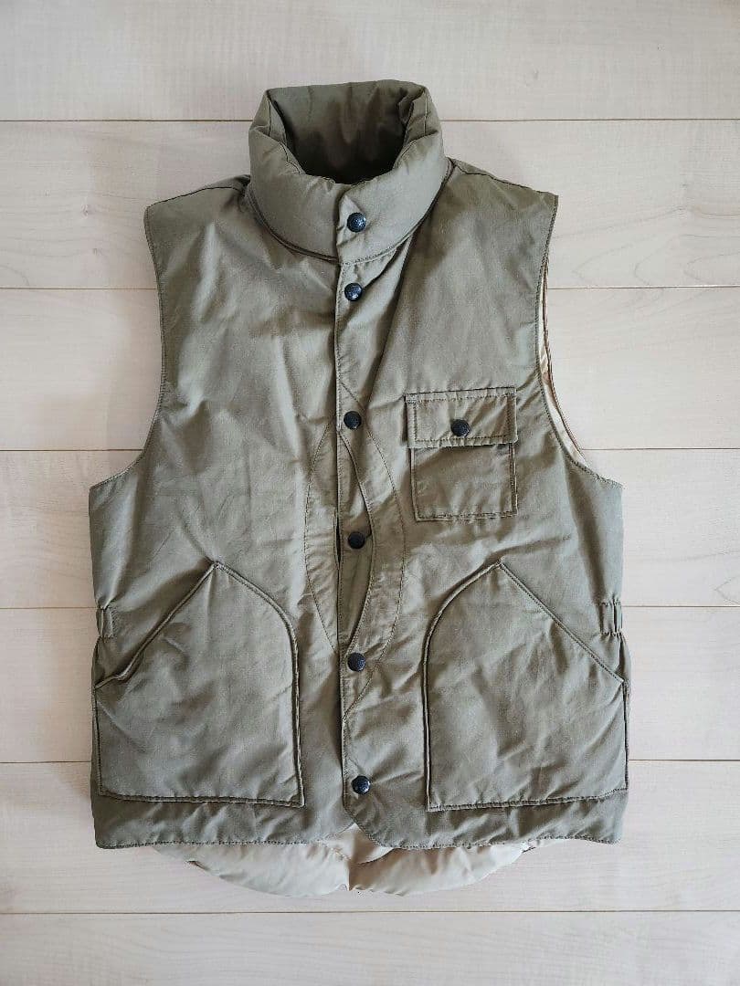 USA製 ウールリッチ ダウンベスト ロクヨンクロス ベージュ