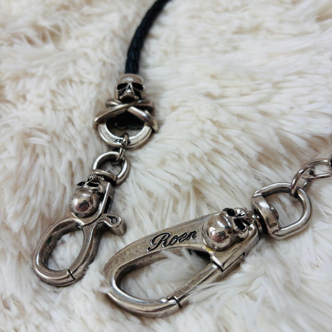 ROEN ヴィンテージ　ウォレットコード　ウォレットチェーン　財布小物　スカル