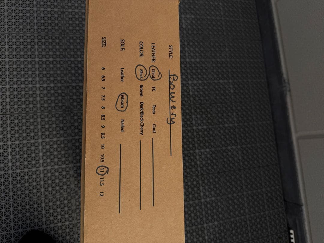 レア ジュリアンワークブーツ バウリー ブラック　サイズ11インチ