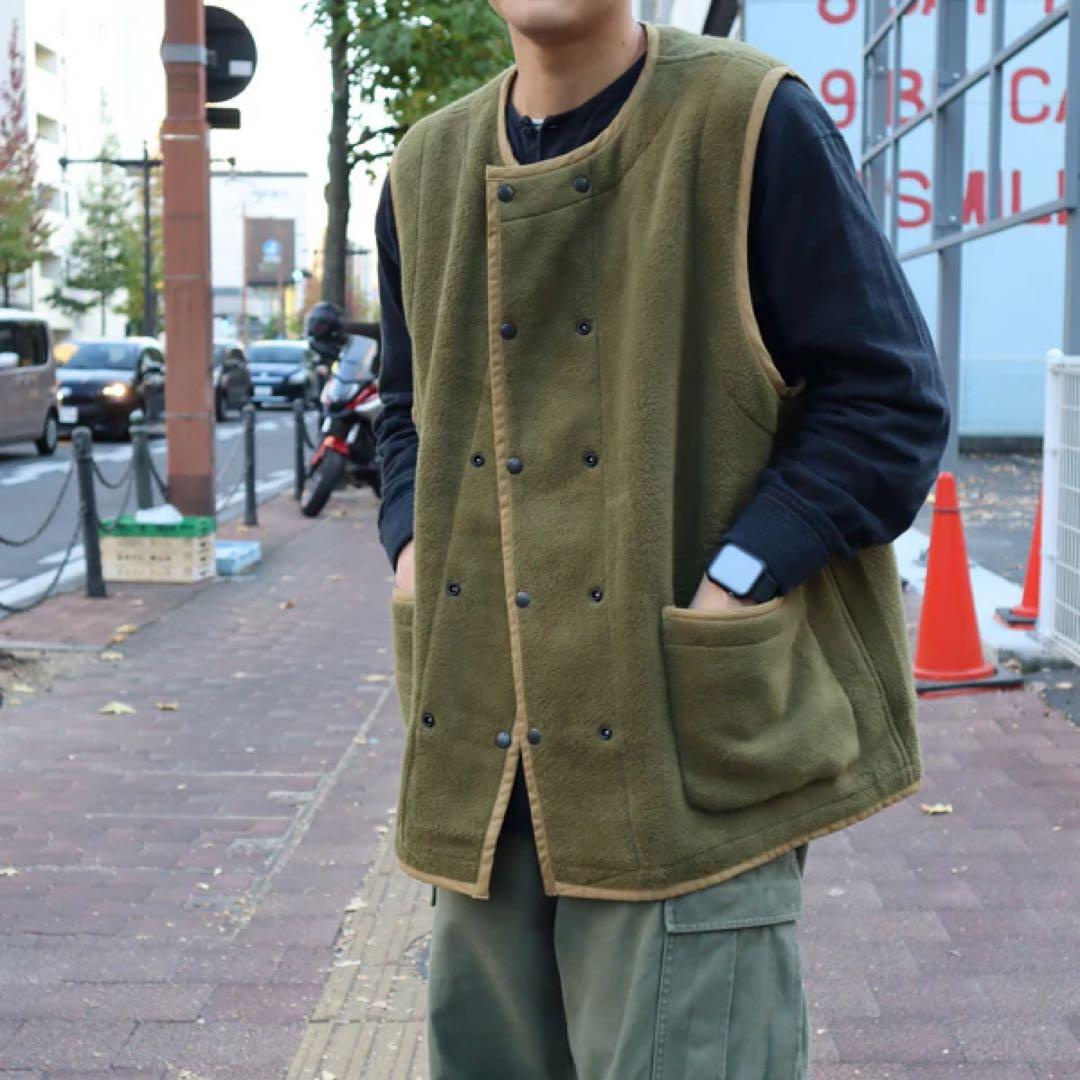 トップス Nigel Cabourn-LINER VEST COTTON BLANKET
