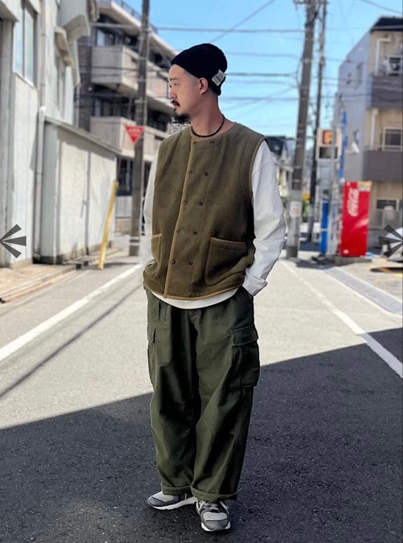 トップス Nigel Cabourn-LINER VEST COTTON BLANKET